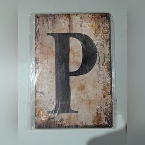 New Rustic Letter P Wall Art